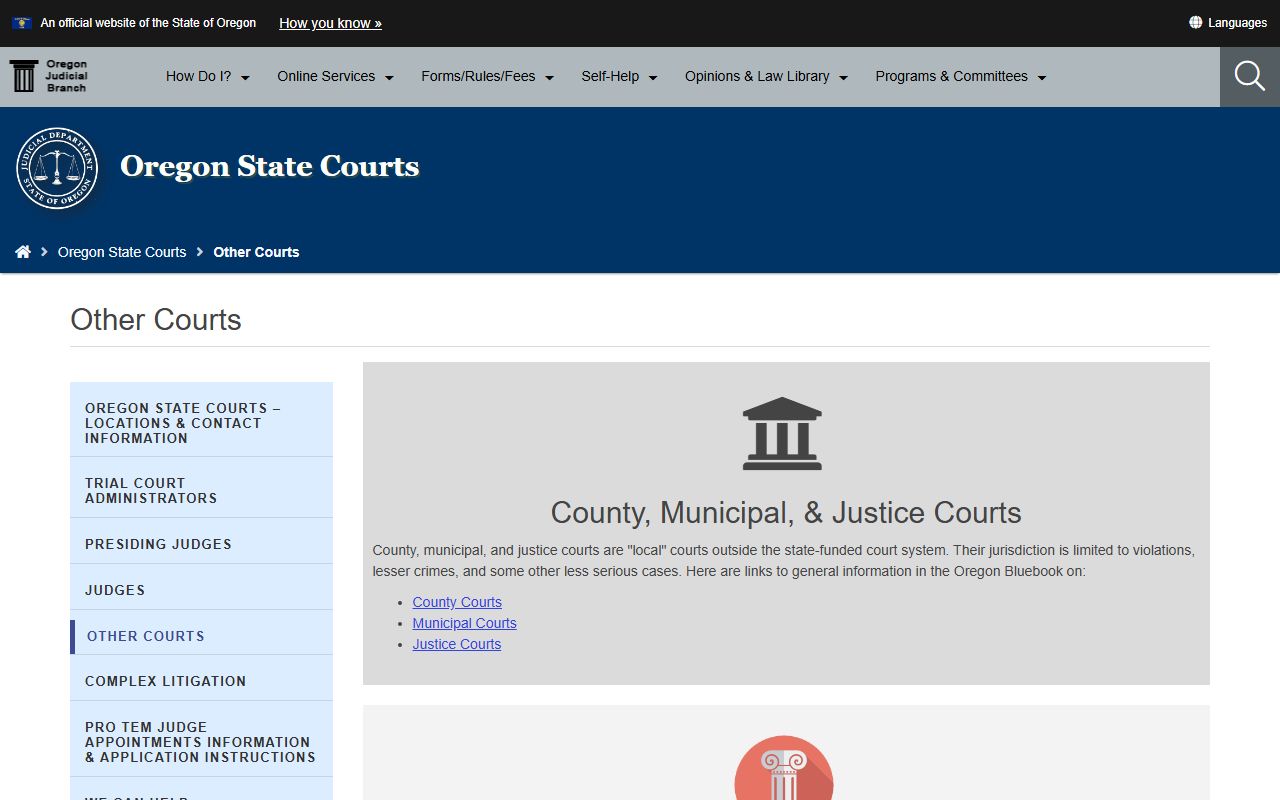 Marion County court dockets Oregon local courts overview