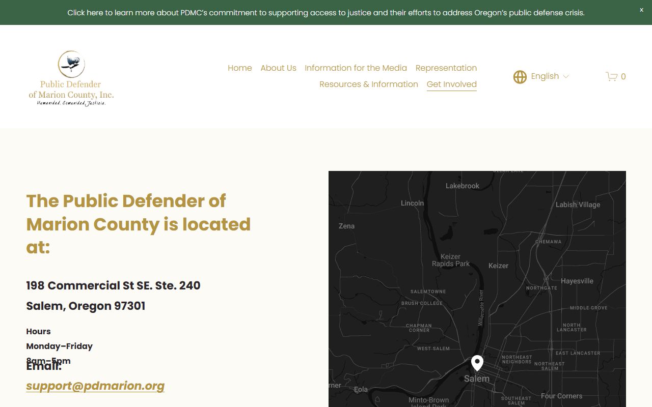 Marion County criminal court records public defender contact